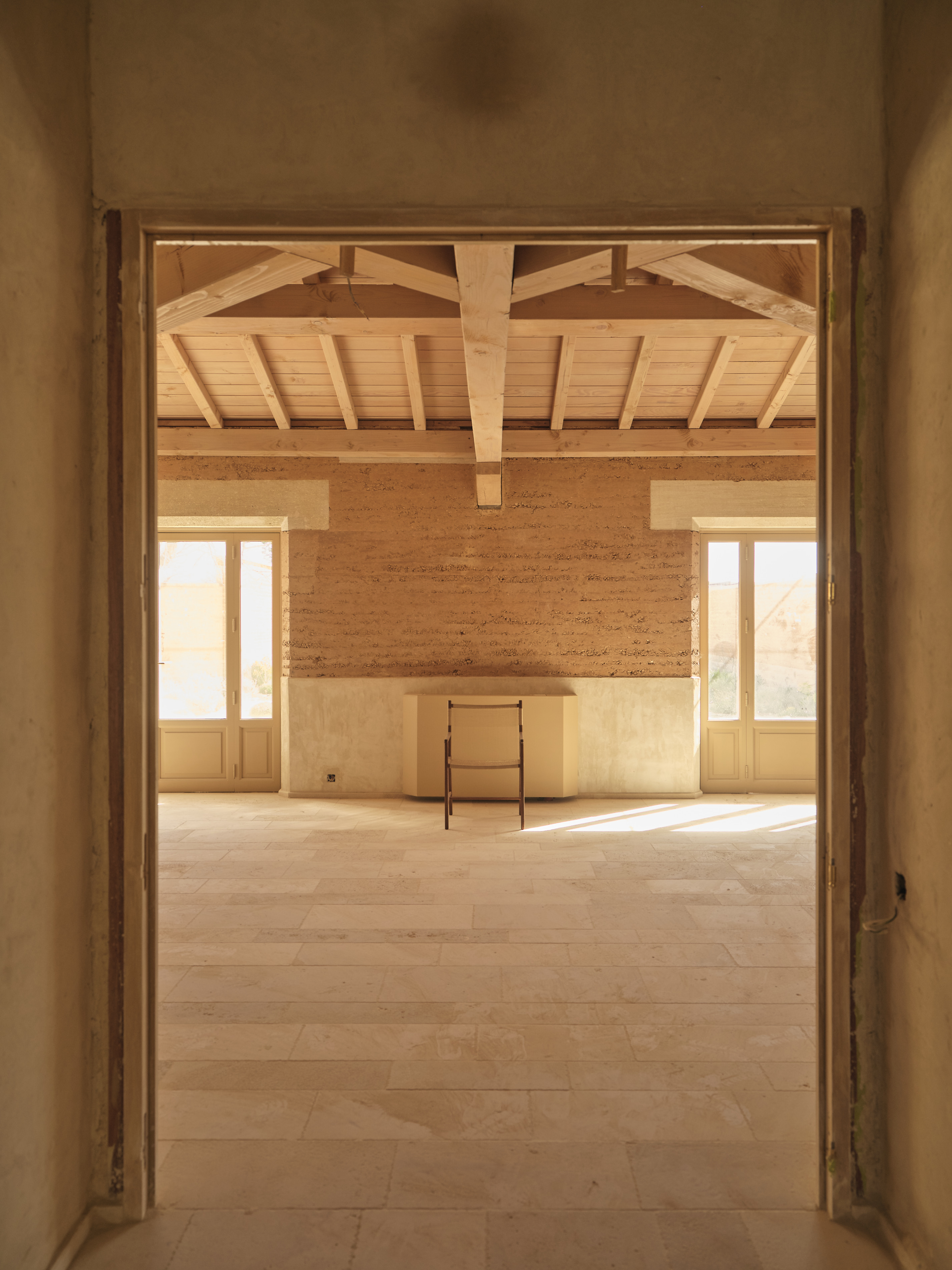 Chateau de Beaucastel - Architecture Pisé